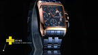 MEGIR 2018 men's chronograph watch product video thumbnail, rose-gold case with blue dial