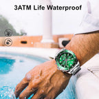 MEGIR 2064 men's chronograph watch water-resistance graphic noting no swimming or showering