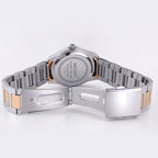 MEGIR 5006 women's quartz watch caseback with two-tone bracelet and folding clasp