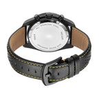MEGIR 8408 chronograph watch caseback with brand engraving and brown leather strap