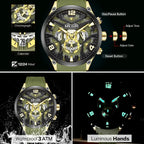 MEGIR chronograph quartz sport watch specifications with chronograph, calendar, and luminous hands