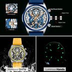 MEGIR sport chronograph features graphic with chronograph calendar waterproof and luminous panels