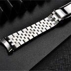 PAGANI DESIGN stainless steel jubilee bracelet five-link weave detail close-up