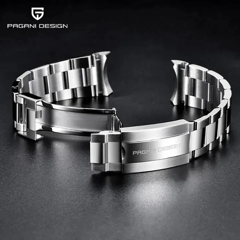 Pagani Design Original stainless steel oyster bracelet 20MM clasp closeup
