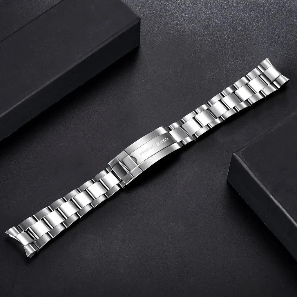 Pagani Design Original stainless steel oyster polished bracelet 20MM, detail view