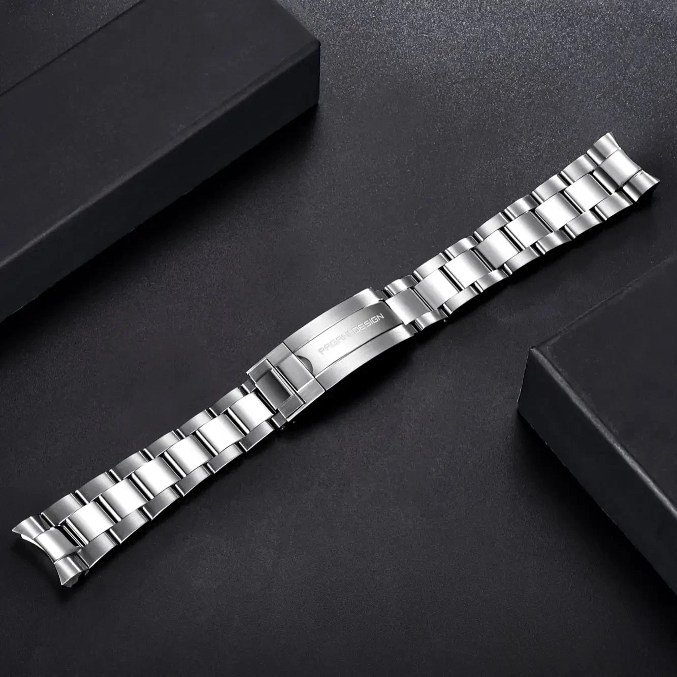 Pagani Design Original stainless steel oyster polished bracelet 20MM, detail view