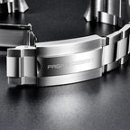 PAGANI DESIGN 20mm oyster stainless steel strap deployant clasp with brand engraving