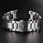 PAGANI DESIGN 1617 1-Clasp Design Factory Original Stainless Steel Bracelet 22cm, angled view