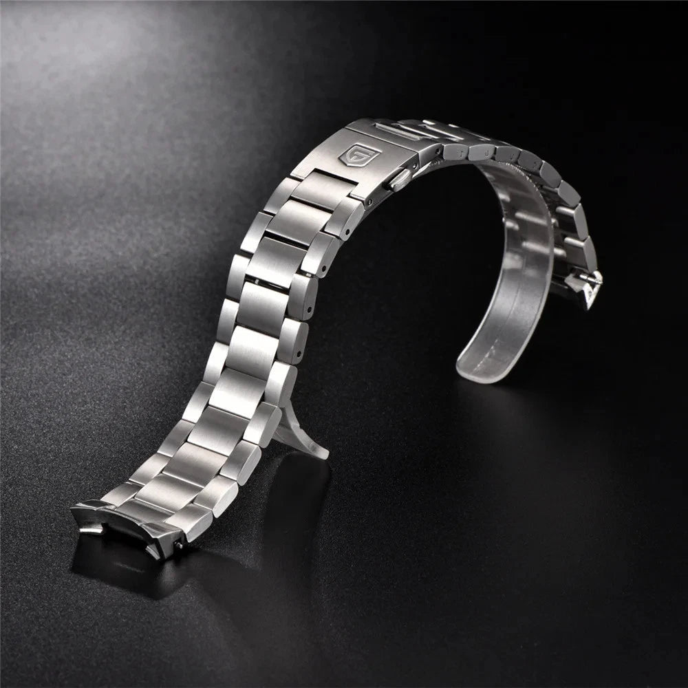 PAGANI DESIGN 1617 1-Clasp Design Factory Original Stainless Steel Bracelet 22cm, side view