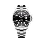 PAGANI DESIGN PD-1639 automatic diver watch with black dial, front view