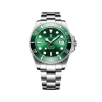 PAGANI DESIGN PD-1639 automatic diver watch with green dial, front view