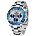 Pagani Design PD-1644 chronograph watch with blue dial — front view
