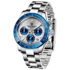 Pagani Design PD-1644 chronograph watch with blue dial — front view