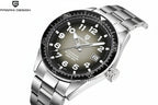 PAGANI DESIGN PD-1649 automatic watch grey dial steel bracelet angled view