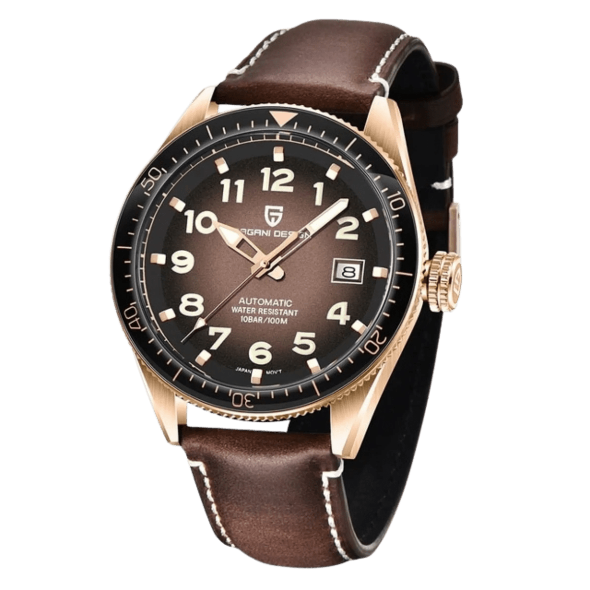 Pagani Design PD-1649 watch with brown leather dial