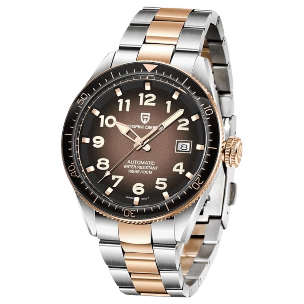 Pagani Design PD-1649 watch with brown oyster dial