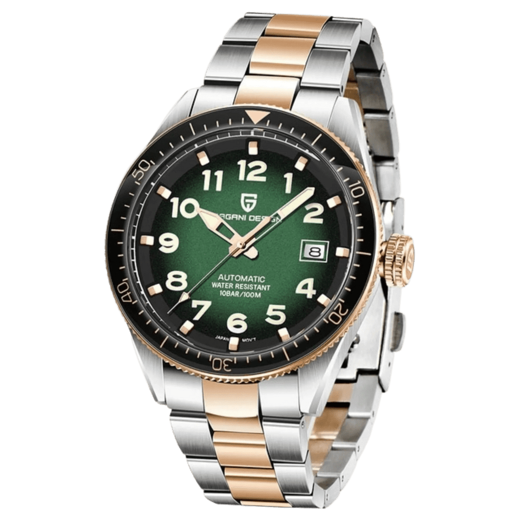 Pagani Design PD-1649 watch with green oyster dial