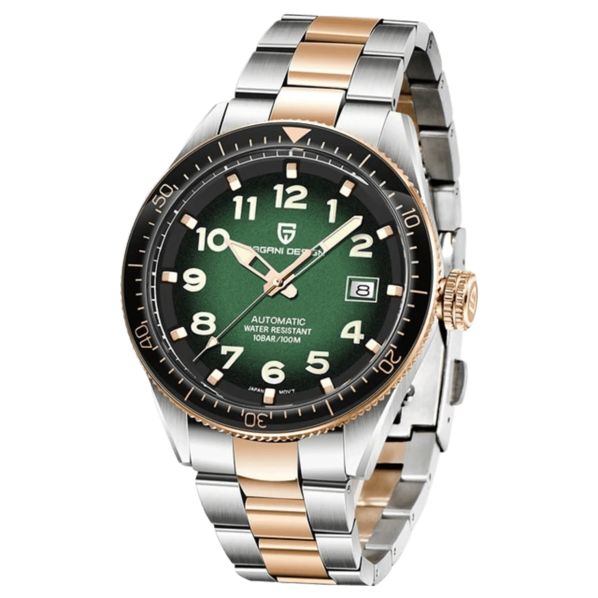 Pagani Design PD-1649 watch with green oyster dial