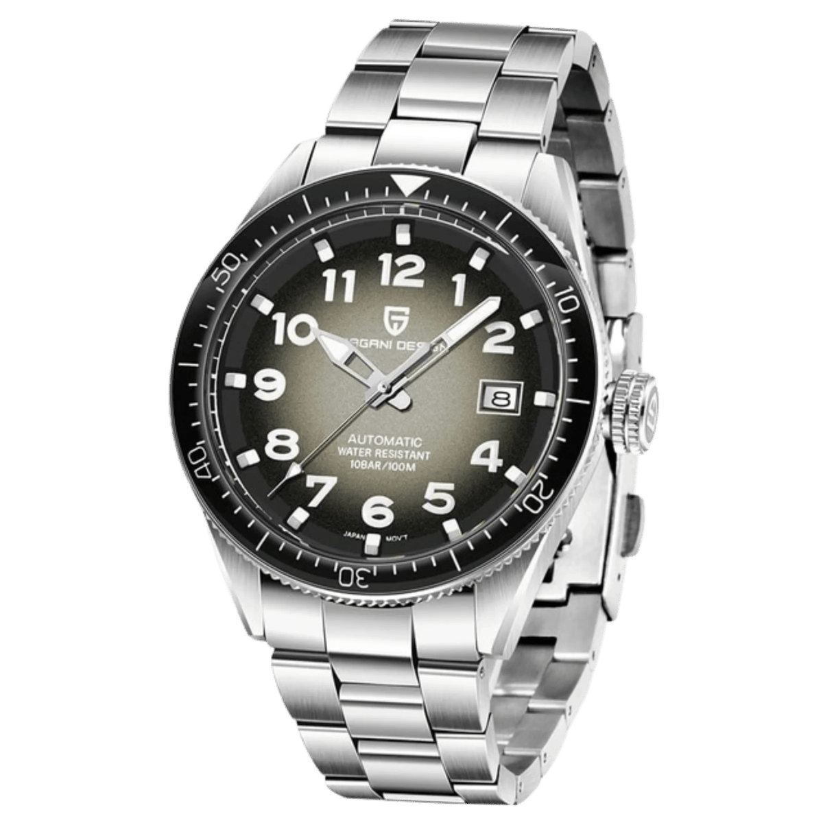 Pagani Design PD-1649 watch with silver black dial