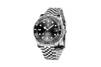PAGANI DESIGN PD-1651 men's watch with black dial and stainless steel bracelet front view