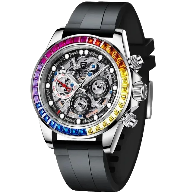 PAGANI DESIGN PD-1653 Rainbow Automatic Mechanical Chronograph Stainless Steel-PrimeTimepiece