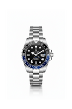 PAGANI DESIGN PD-1662 GMT men's watch with black dial and blue black Batman bezel front view