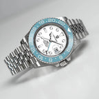 PAGANI DESIGN PD-1662A GMT men's watch specifications graphic showing 40mm case and movement details
