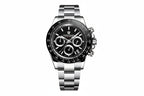 PAGANI DESIGN PD-1664 chronograph watch with black dial reverse panda subdials and black bezel front view
