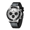 Pagani Design PD-1664 chronograph rubber strap watch with gray dial
