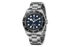 PAGANI DESIGN PD-1671 automatic diver watch with blue dial, three-quarter side view