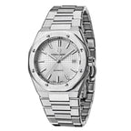 Pagani Design PD-1673 white waffle dial with octagonal stainless steel case and integrated bracelet