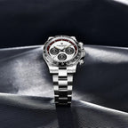 Pagani Design PD-1676 panda dial with red accent ring and three chronograph sub-dials