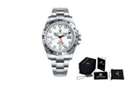 PAGANI DESIGN PD-1682 GMT Explorer II with white dial shown with gift box and accessories