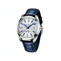PAGANI DESIGN PD-1688 men's watch with white textured dial and blue leather strap front view