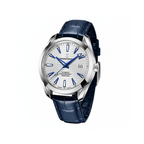 PAGANI DESIGN PD-1688 men's watch with white textured dial and blue leather strap front view