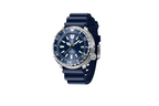 PAGANI DESIGN PD-1695 Tuna diver watch with blue dial steel case and blue rubber strap front view