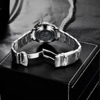 PAGANI Design PD-1695 Tuna diver caseback with turtle engraving and steel bracelet clasp