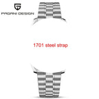 PAGANI DESIGN 20mm stainless steel strap for PD-1701 callout graphic with brand logo