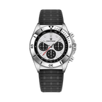 PAGANI DESIGN PD-1705 retro chronograph with white dial and stainless steel bracelet front