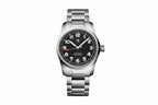 PAGANI DESIGN PD-1717 automatic pilot watch black dial steel bracelet front view