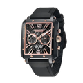 PAGANI DESIGN PD-1725 Rectangular Skeleton Automatic with gold black dial, angled view