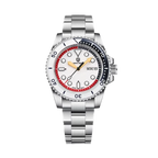 PAGANI DESIGN PD-1726 GMT watch with white dial and red blue bezel, front view