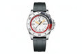 PAGANI DESIGN PD-1726 NH36 GMT watch white dial red blue bezel black rubber strap front