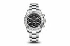 PAGANI DESIGN PD-1727 chronograph watch with black dial and steel bezel, front view