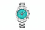 PAGANI DESIGN PD-1727 chronograph watch with tiffany blue dial, front view