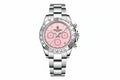 PAGANI DESIGN PD-1727 chronograph watch with pink dial and steel bezel, front view