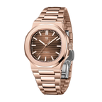 PAGANI DESIGN PD-1728 40mm automatic watch with brown dial and rose gold case