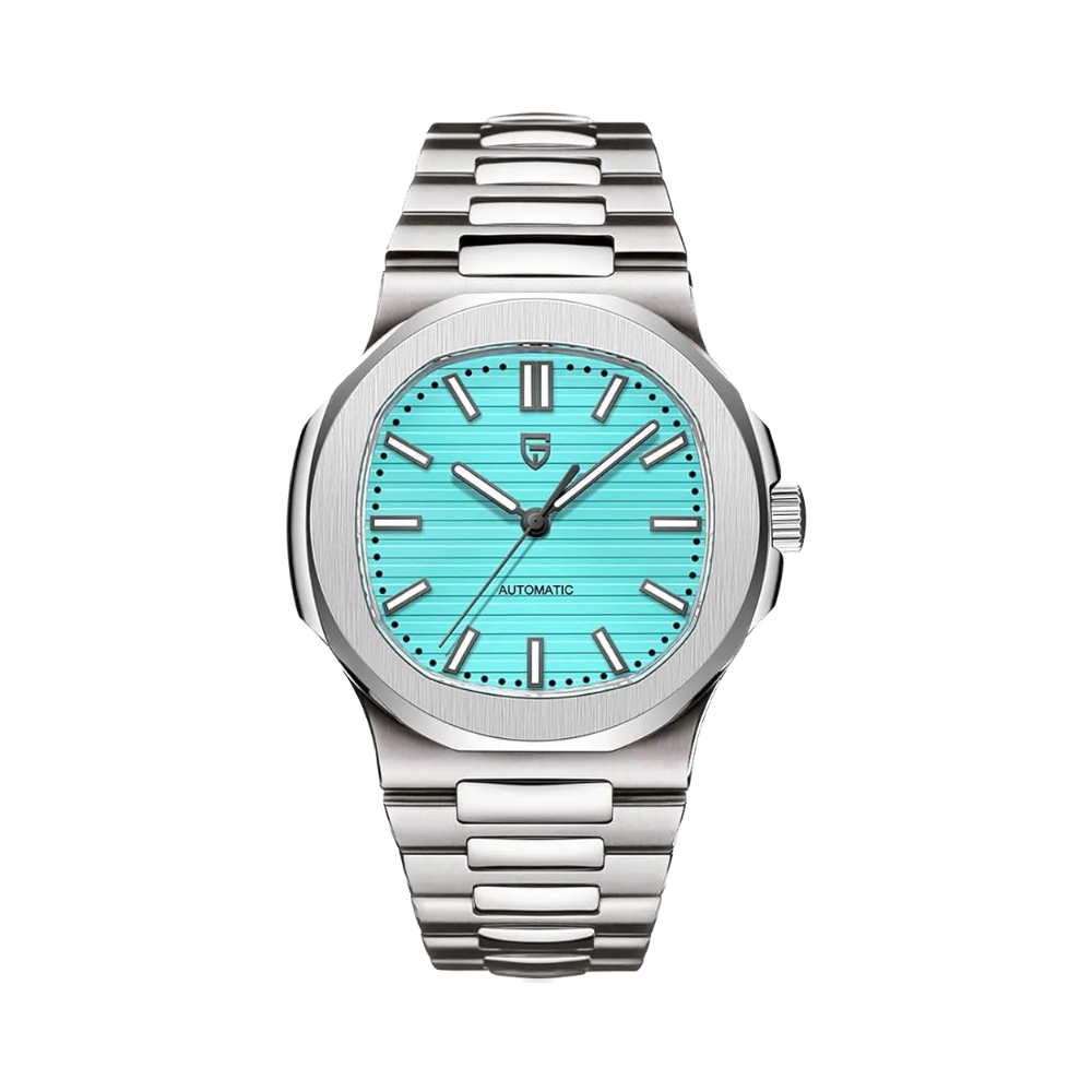 PAGANI DESIGN PD-1728 automatic watch with tiffany blue dial, front view