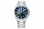 PAGANI DESIGN PD-1736 diver skeleton watch with blue dial, front view