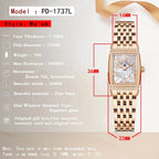 PAGANI DESIGN PD-1737L Rose Gold Square Women's Watch Specifications: 22mm Dial